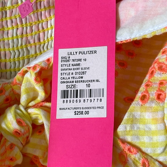 #319, Lilly Pulitzer, NWT, eyelet, lined spring dress, size 10 - Picture 5 of 5